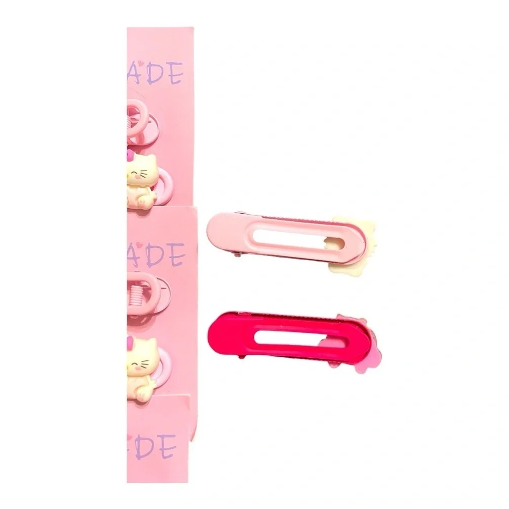 Handmade Hello Kitty-Inspired Hair Clips (Set of 2)